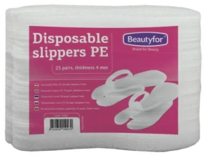 Beautyfor Disposable PE Slippers 25 Pairs