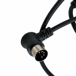 High-Frequency Electrode Handpiece – Angled 5-Pin Connector, Black Coiled Cable