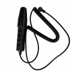 High-Frequency Electrode Handpiece – Angled 5-Pin Connector, Black Coiled Cable