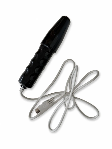 Handstück für Hochfrequenzelektroden – gerader 5-poliger DIN-Stecker, graues Kabel