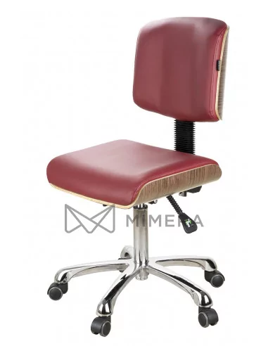 Cosmetic chair DENY TEAK - wine red