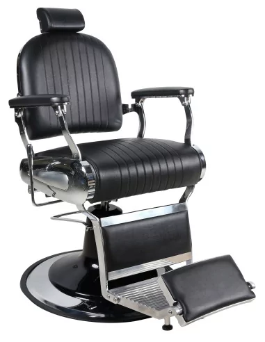 Retro barber chair ELEGANCE - matt black