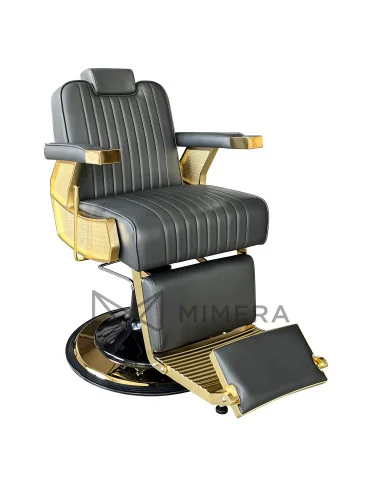 Barber chair NOBILE GOLD - deep grey