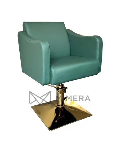 Styling chair SAMILE GOLD - velvet green