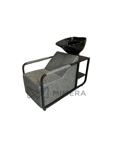 Shampoo chair CHIC BLACK - marble grey