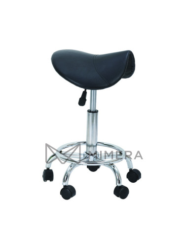 Hairdressing stool MIRA - matt black