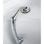 Myjnia fryzjerska ATLAS - umyvalka biała, matowy czarny