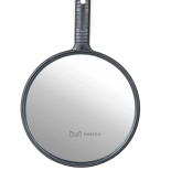 Hairdressing hand mirror - round