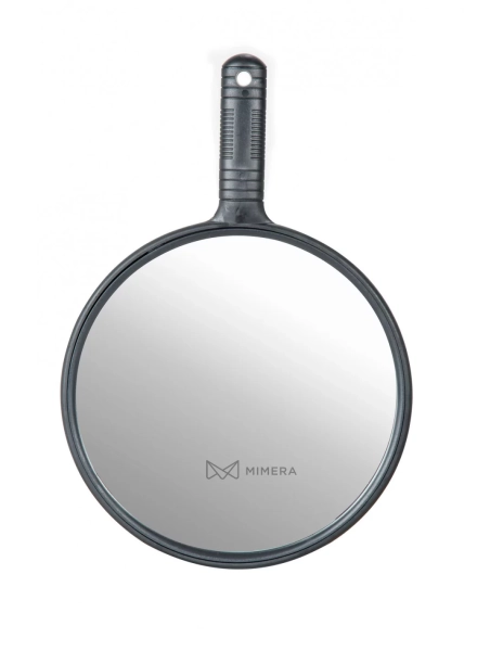 Hairdressing hand mirror - round