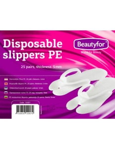 Disposable slippers PE (25 pairs)