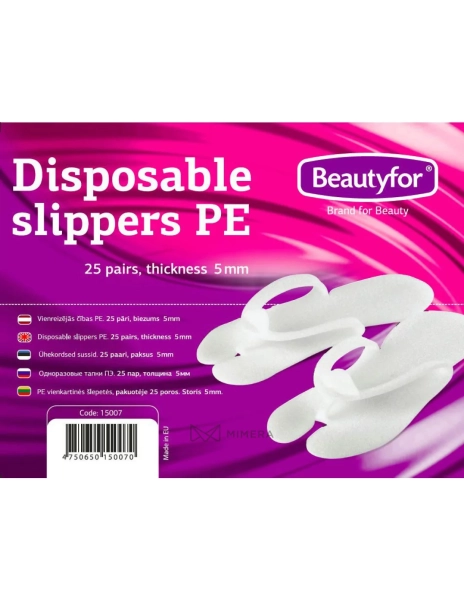 Jednorázové papuče Eva pena (25 párov) - biela