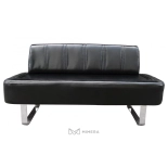 Pohovka do čakárne TEDO lesklá čierna - Druhá akosť!