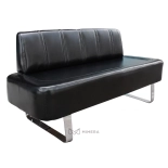 Pohovka do čakárne TEDO lesklá čierna - Druhá akosť!