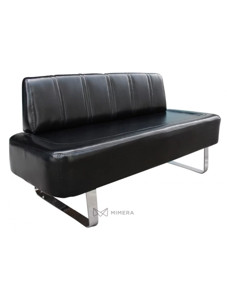 Pohovka do čakárne TEDO lesklá čierna - Druhá akosť!