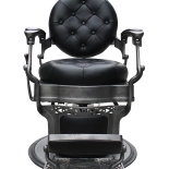 Retro barber chair MONET - matt black