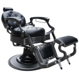 Retro barber chair MONET - matt black