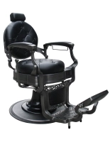 Retro barber chair MONET - matt black