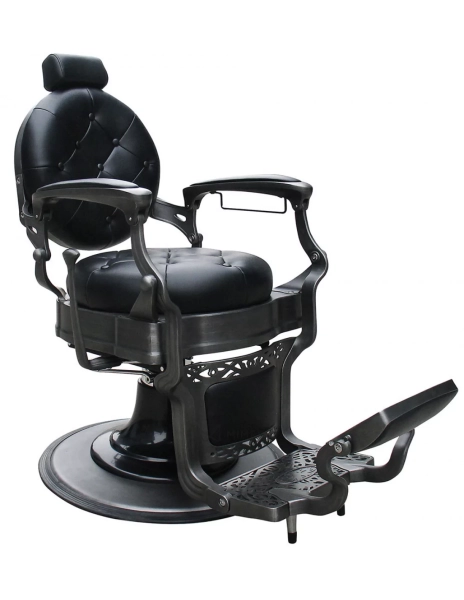 Retro barber chair MONET - matt black