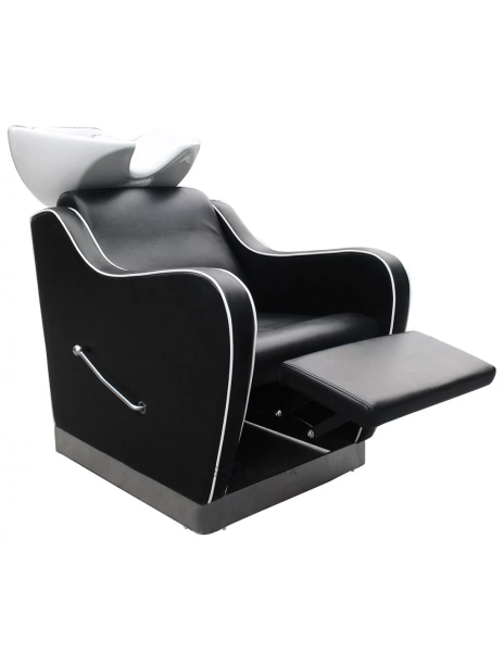 Shampoo chair NOBLE - white basin, matt black