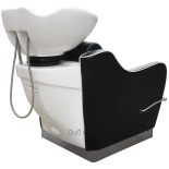 Shampoo chair NOBLE - white basin, matt black