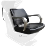 Shampoo chair MAPLE - white basin, matt black