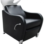 Shampoo chair GLAMI - white basin, matt black