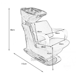 Shampoo chair MAPLE - white basin, matt black