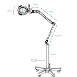 LED Magnifier lamp HOPY 3 diopters with stand