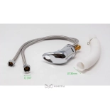 Shampoo chair SOUL - white basin, matt black