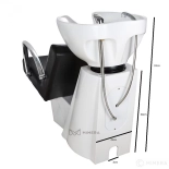 Shampoo chair SOUL - white basin, matt black