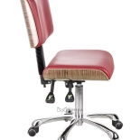 Cosmetic chair DENY TEAK - wine red