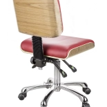 Cosmetic chair DENY TEAK - wine red