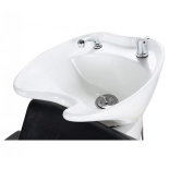 Shampoo chair LORA - white basin, matt black