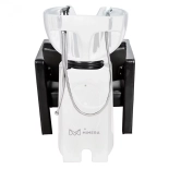 Shampoo chair LORA - white basin, matt black