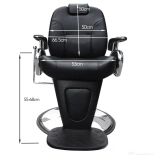 Barber křeslo LEON - lesklá černá