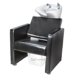 Shampoo chair LORA - white basin, matt black