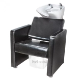 Shampoo chair LORA - white basin, matt black
