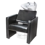 Shampoo chair LORA - white basin, matt black
