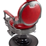 Retro barber chair MONET - shiny red