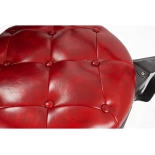 Retro barber chair MONET - shiny red