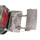 Retro barber chair MONET - shiny red