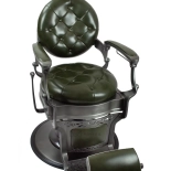 Retro barber chair MONET - shiny green
