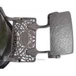 Retro barber chair MONET - shiny green