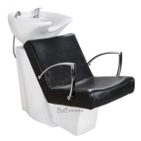 Shampoo chair SOUL - white basin, matt black