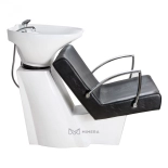 Shampoo chair SOUL - white basin, matt black