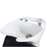 Shampoo chair SOUL - white basin, matt black