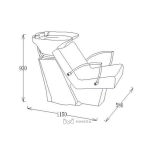 Shampoo chair SOUL - shiny black