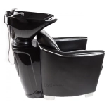 Kadernícky umývací box GRECO - čierne umývadlo, lesklá čierna