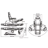 Electric cosmetic bed NICO DELUX PLUS E4 - swivel with heating
