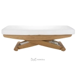 SPA Wellness lehátko LUNA PLUS E3 - s vyhrievaním, teak/biela